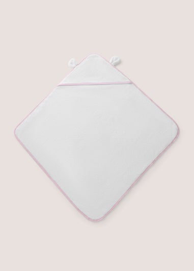 Baby Pink Bear Ears Hooded Towel