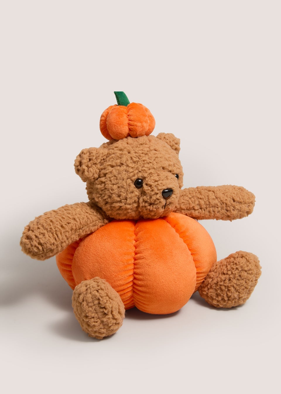 Orange Pumpkin Teddy Doorstop