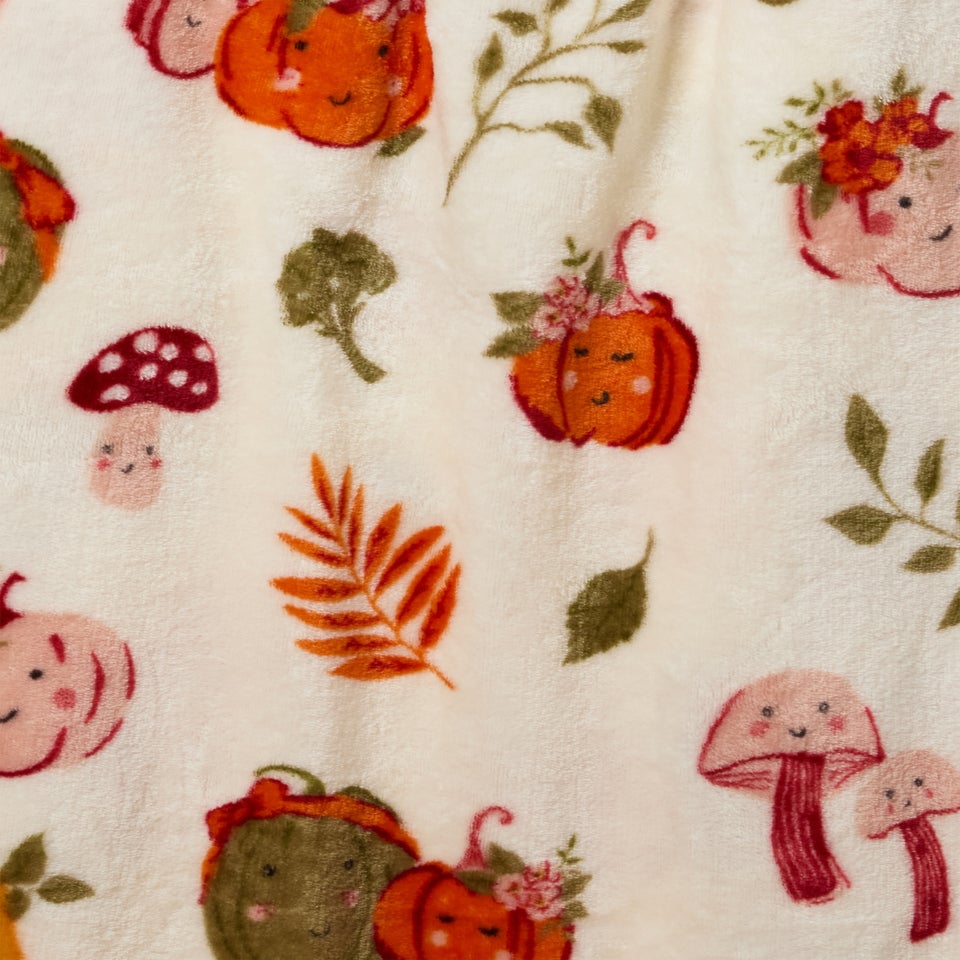 Cream Pumpkin Autumn Throw