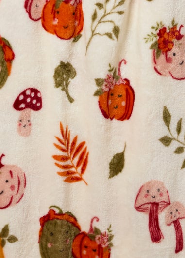 Cream Pumpkin Autumn Throw
