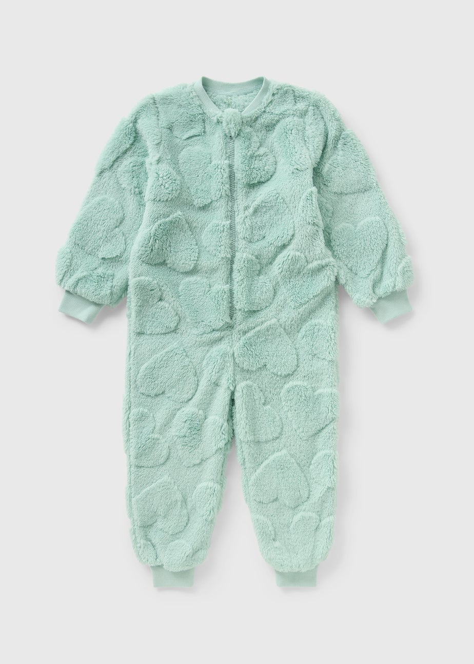 Girls Sage Heart Onesie (1-7yrs)