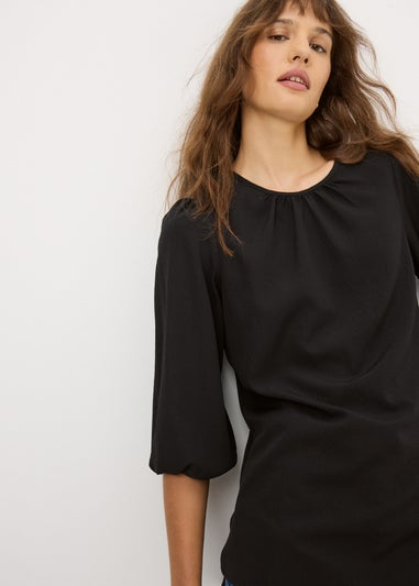 Black Longline Blouse