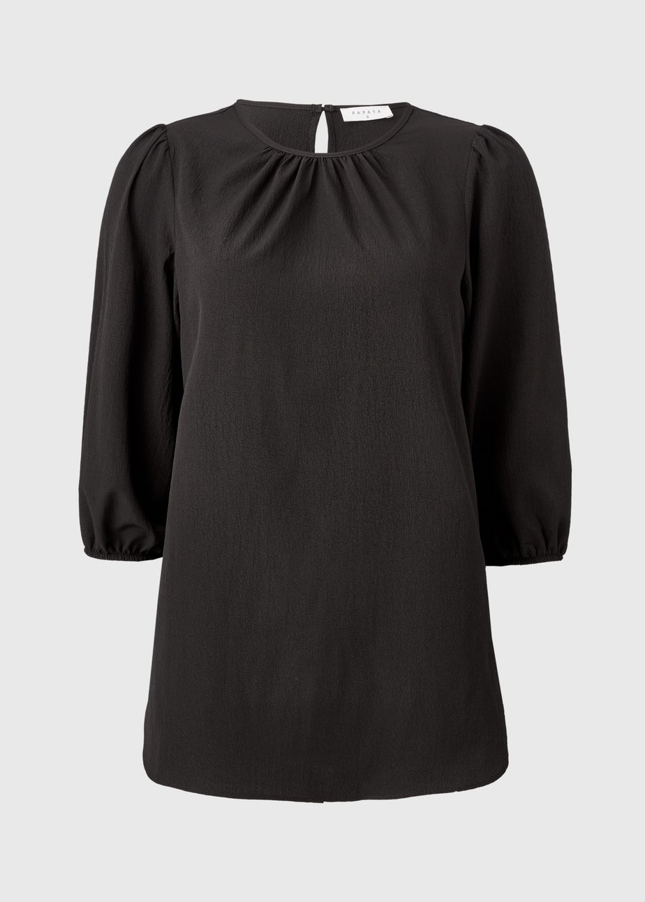 Black Longline Blouse