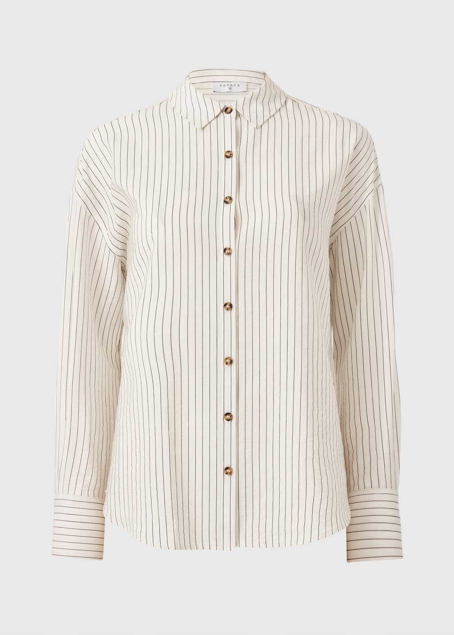 Cream Striped Shirt