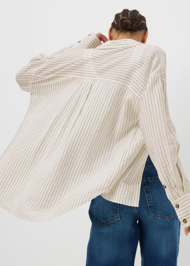 Cream Striped Shirt