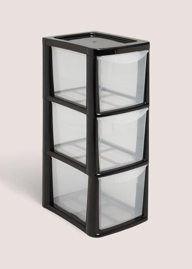 Black Small Drawer Tower