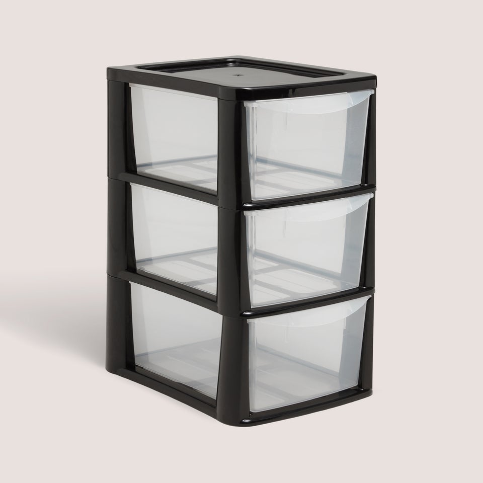 Black Small Drawer Tower
