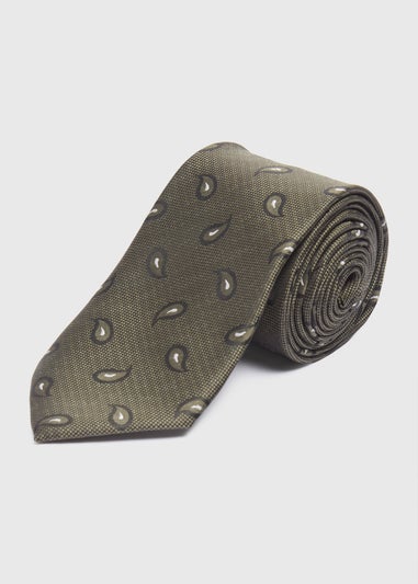 Taylor & Wright Green Paisley Tie