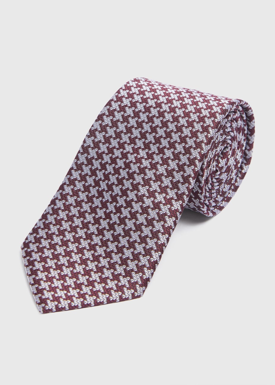 Taylor & Wright Burgundy Dogtooth Tie