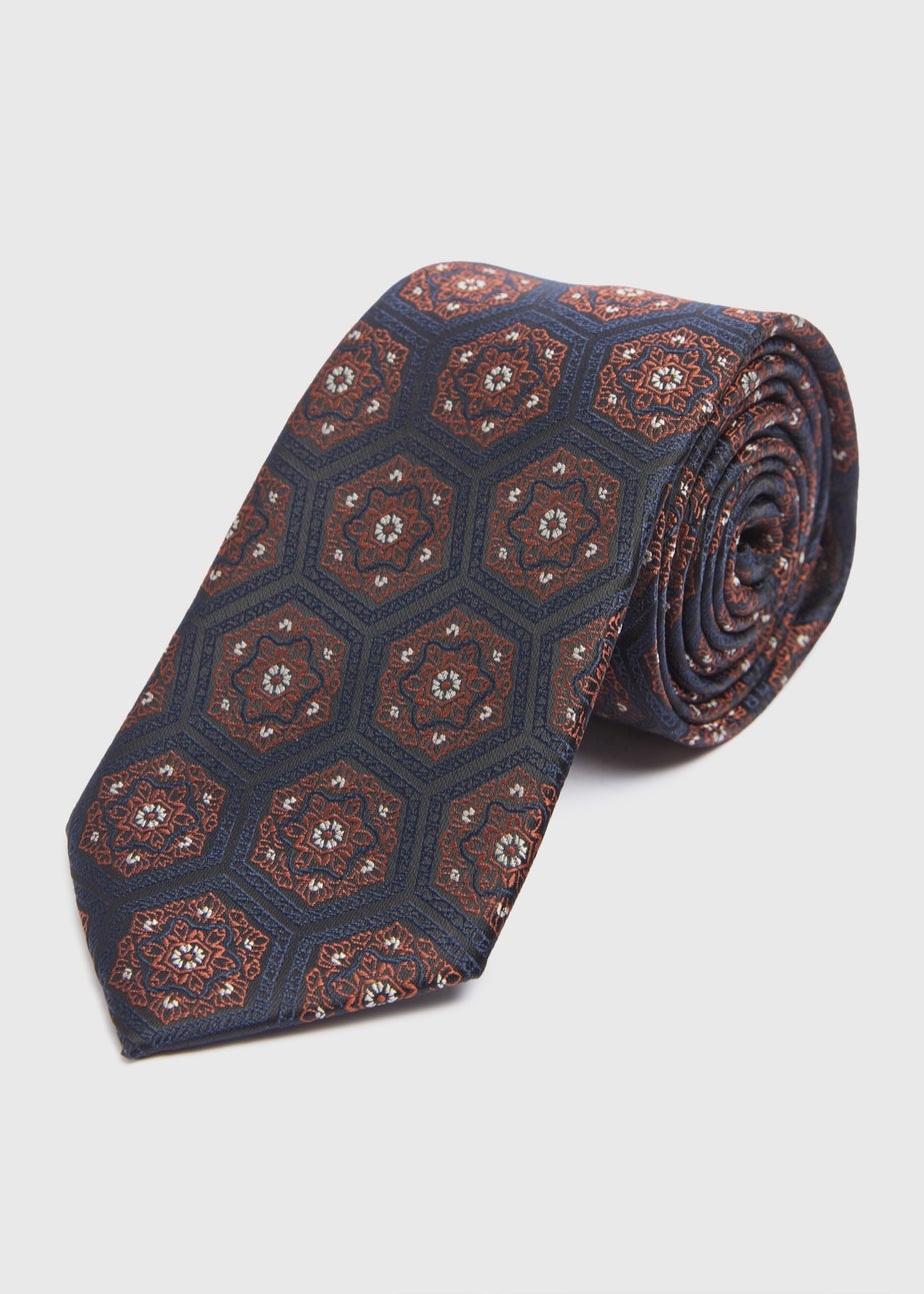 Taylor & Wright Navy Geometric Tie