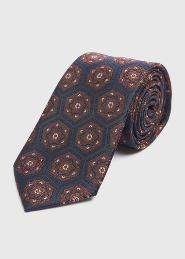 Taylor & Wright Navy Geometric Tie