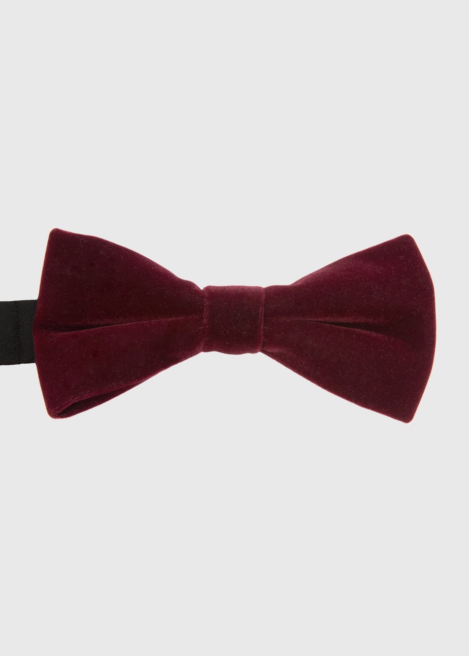 Taylor & Wright Burgundy Velvet Bow Tie