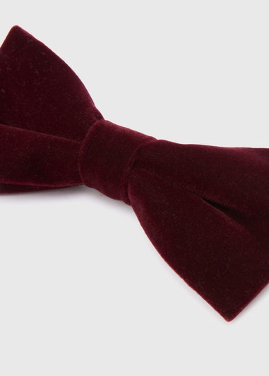 Taylor & Wright Burgundy Velvet Bow Tie