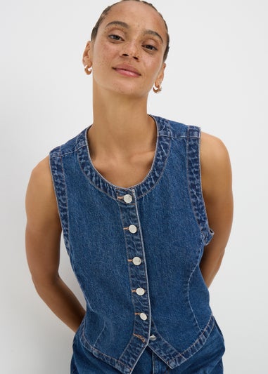 Darkwash Denim Waistcoat