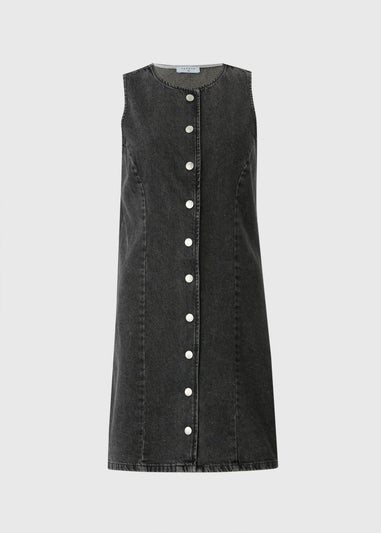 Grey Denim Button Dress