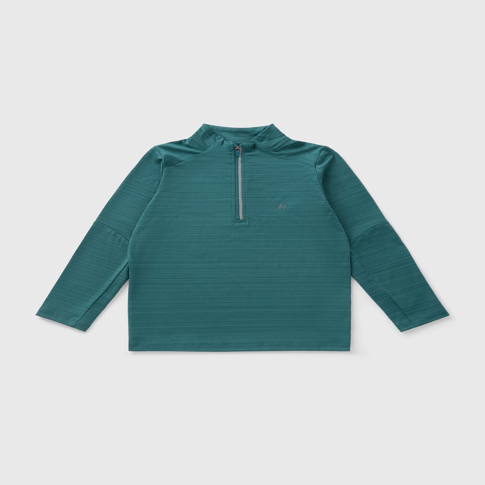 Boys Teal Half Zip Sports Top (7-15yrs)
