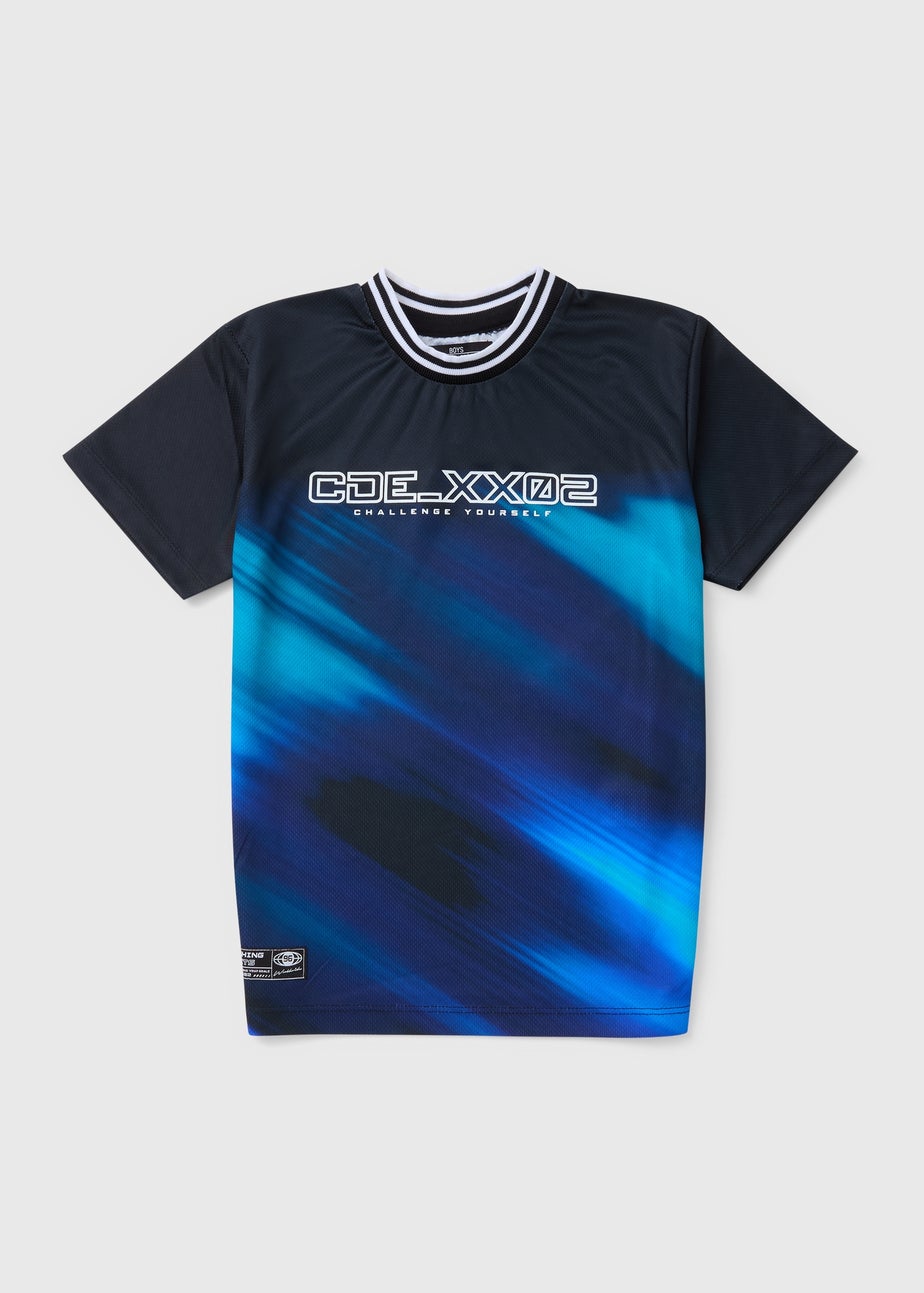 Boys Blue Sports Galaxy T-Shirt (7-15yrs)