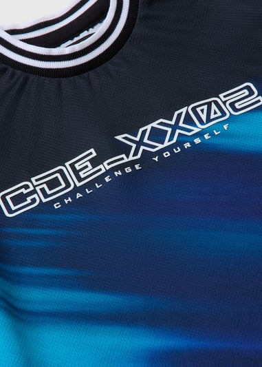 Boys Blue Sports Galaxy T-Shirt (7-15yrs)