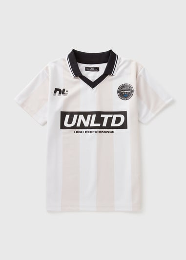 Boys Cream UNLTD Football T-Shirt (7-15yrs)