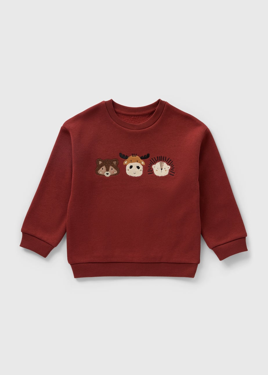 Boys Burgundy Animal Sweatshirt (1-7yrs)