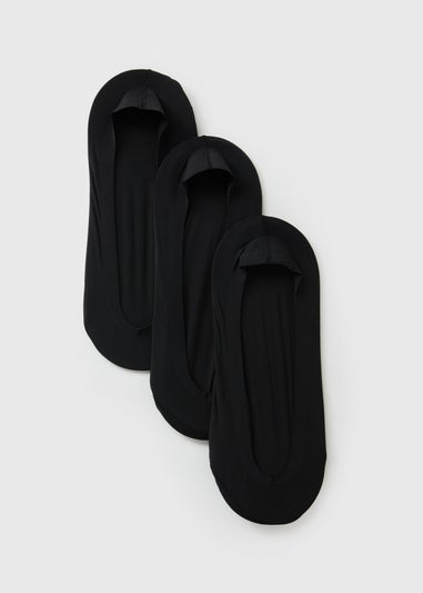 3 Pack Black Seamless Footsie Socks