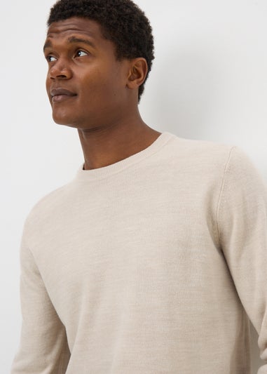 Stone Soft Touch Crew Neck Jumper