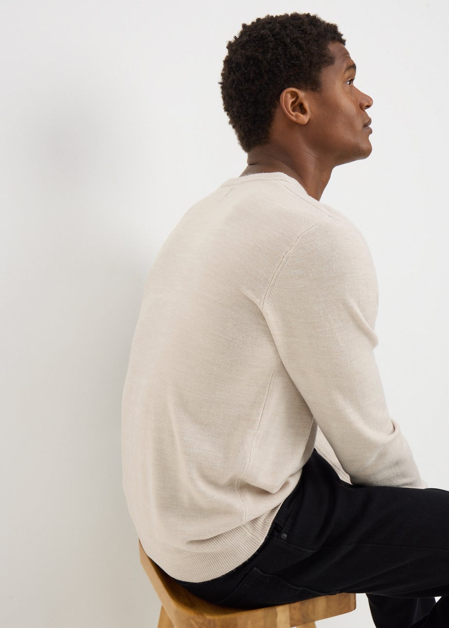 Stone Soft Touch Crew Neck Jumper