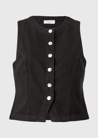 Black Denim Waistcoats