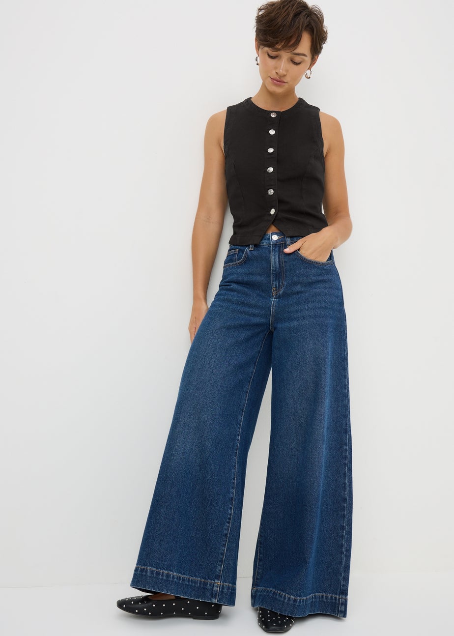 Black Denim Waistcoats