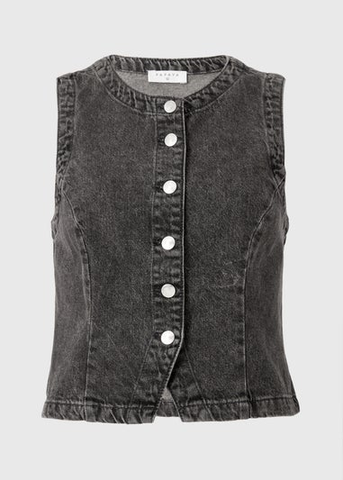 Grey Denim Waistcoat