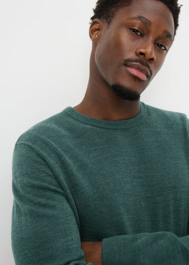 Green Soft Touch Crew Neck Jumper