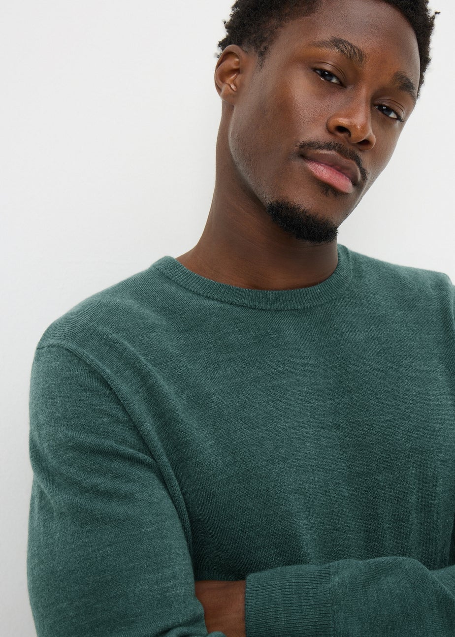 Green Soft Touch Crew Neck Jumper