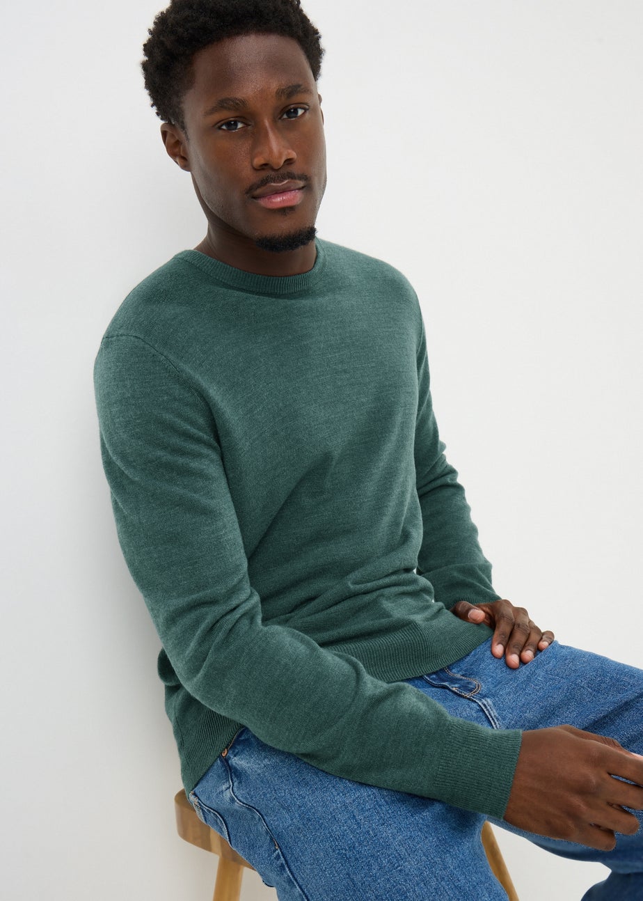 Green Soft Touch Crew Neck Jumper