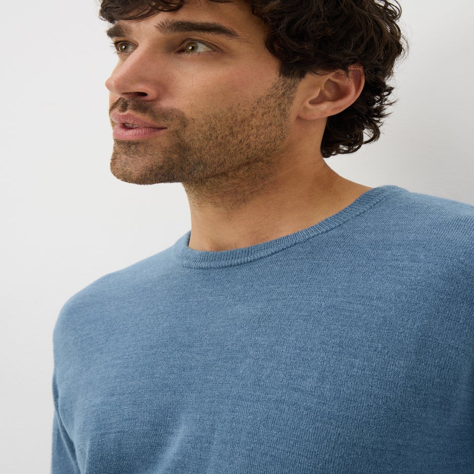 Blue Soft Touch Crew Jumper