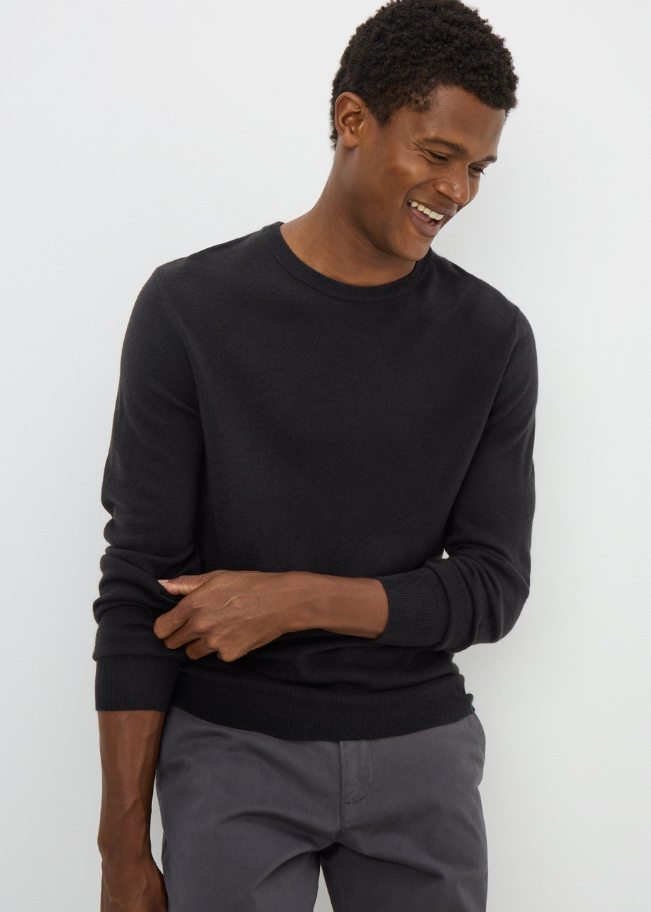 Black Soft Touch Crew Neck Jumper
