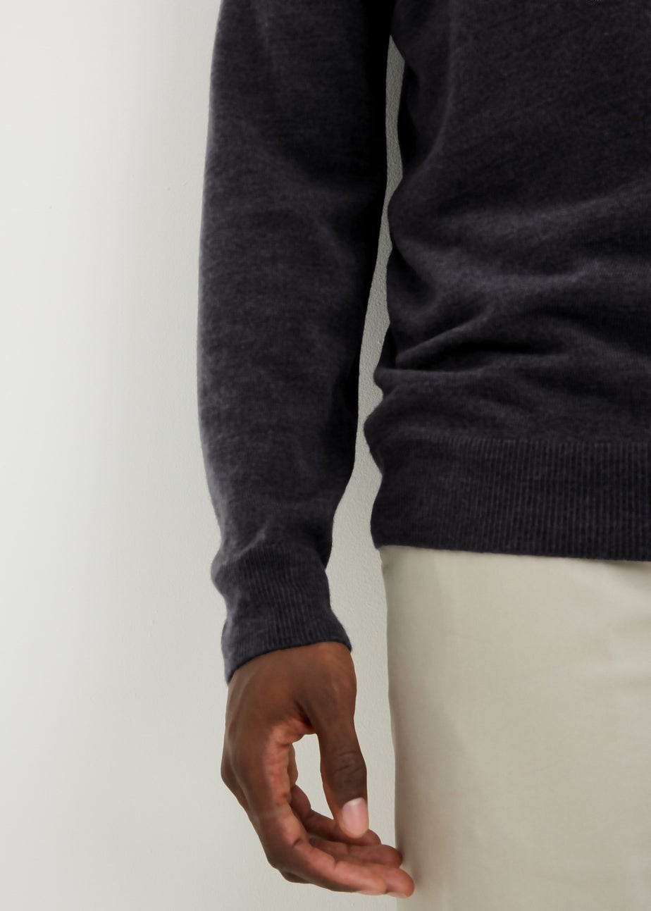 Charcoal Soft Touch Crew Neck Jumper