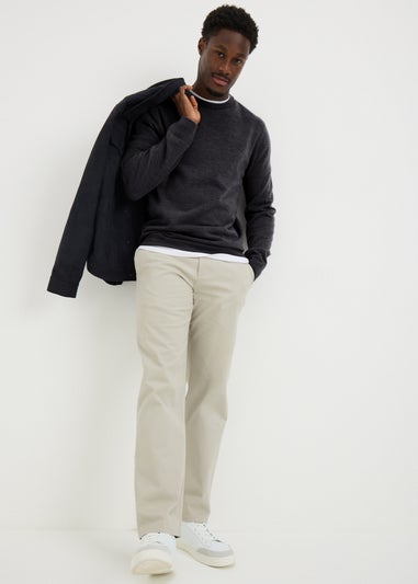 Charcoal Soft Touch Crew Neck Jumper