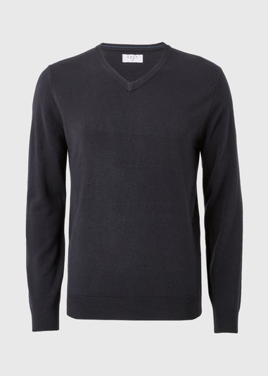 Navy Soft Touch V-Neck Jumper