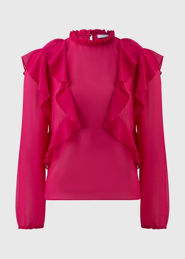 Pink Ruffle Blouse