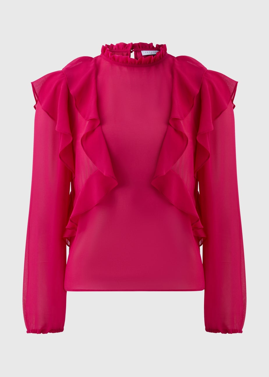Pink Ruffle Blouse