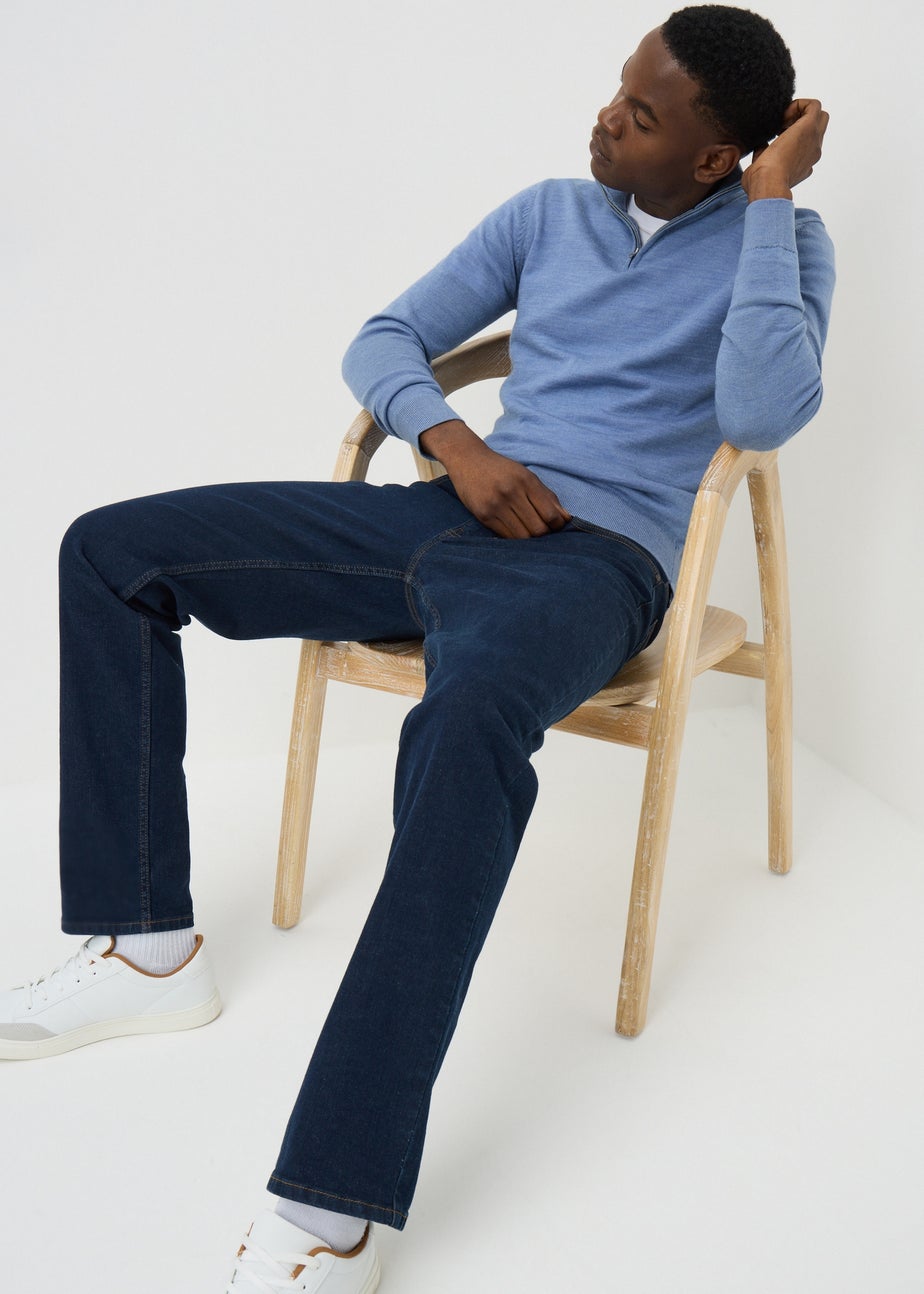 Blue Soft Touch 1/4 Zip Jumper