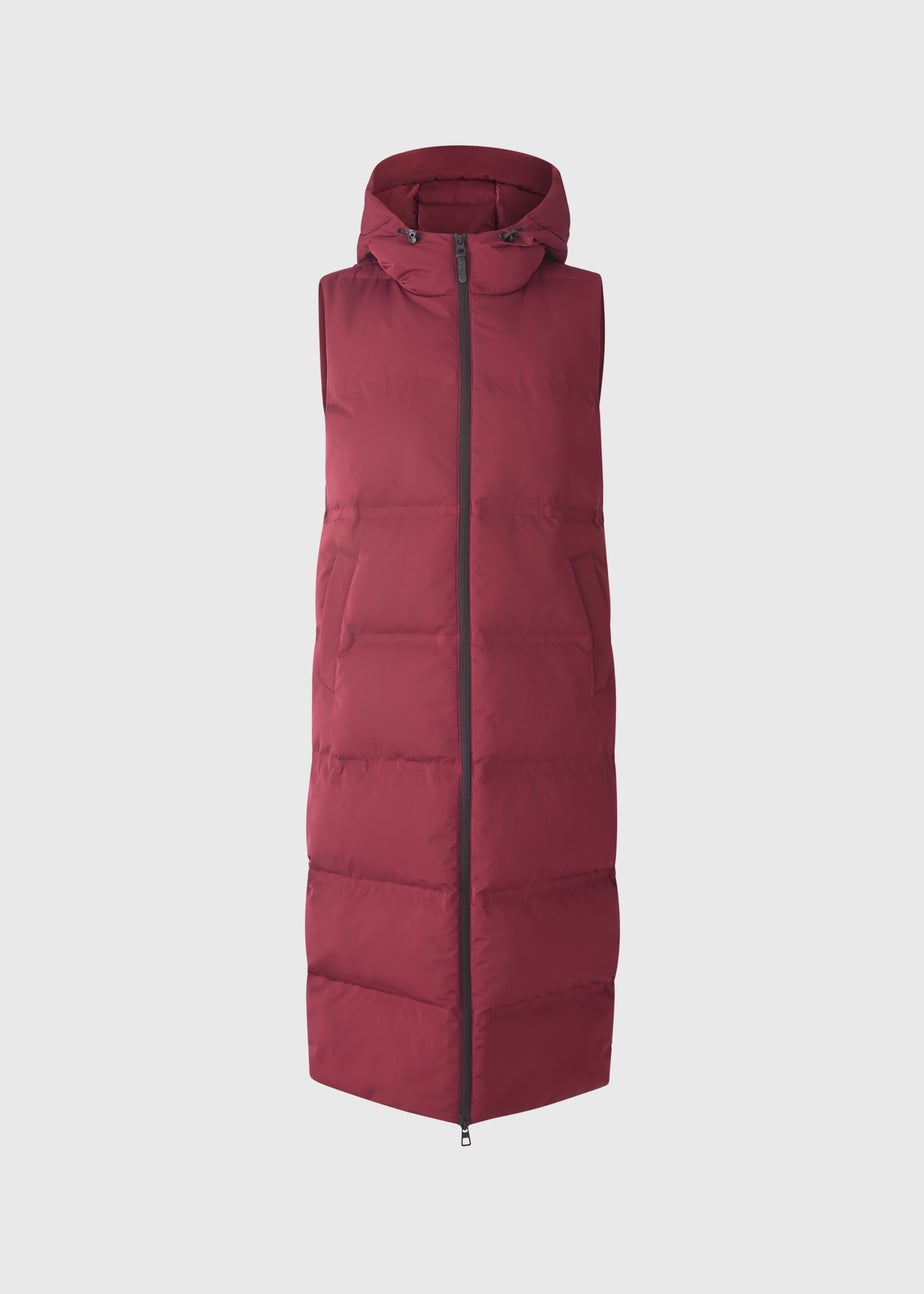 Burgundy Long Padded Gilet
