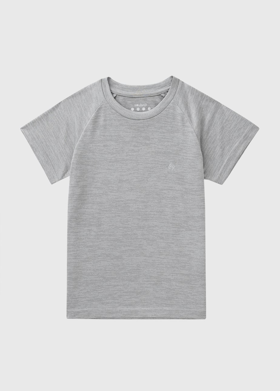 Souluxe Boys Grey Sports T-Shirt (7-15yrs)