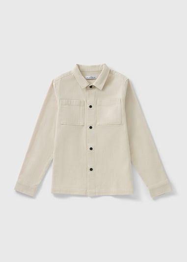 Boys Cream Twill Shacket (7-15yrs)