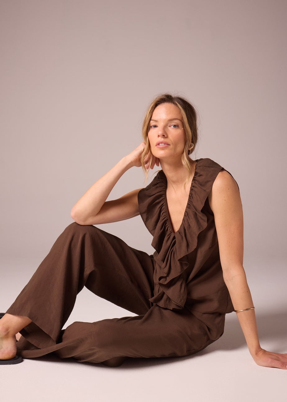 Et Vous Brown Wide Leg Trousers