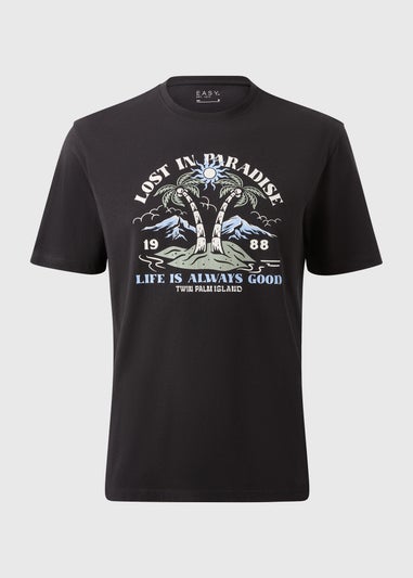 Dark Grey Palm Tree T-Shirt