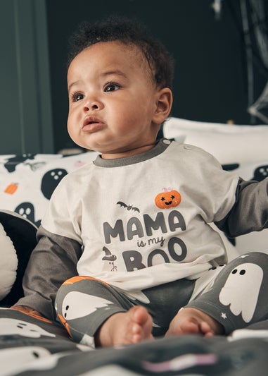 Baby Charcoal Halloween Mama Top & Legging Set (Newborn-23mths)