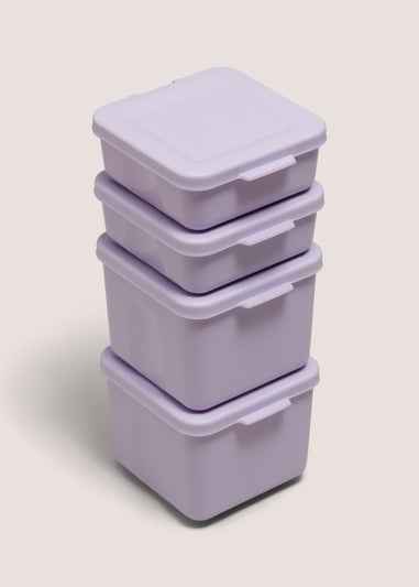 4 Pack Purple Snack Pots