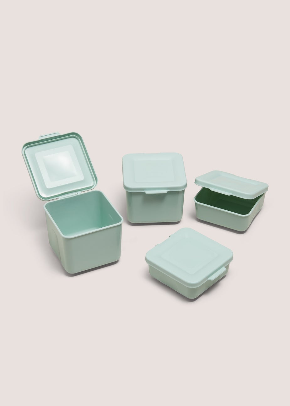 4 Pack Green Snack Pots
