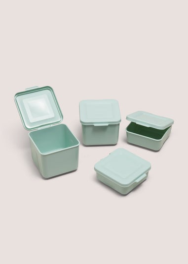 4 Pack Green Snack Pots